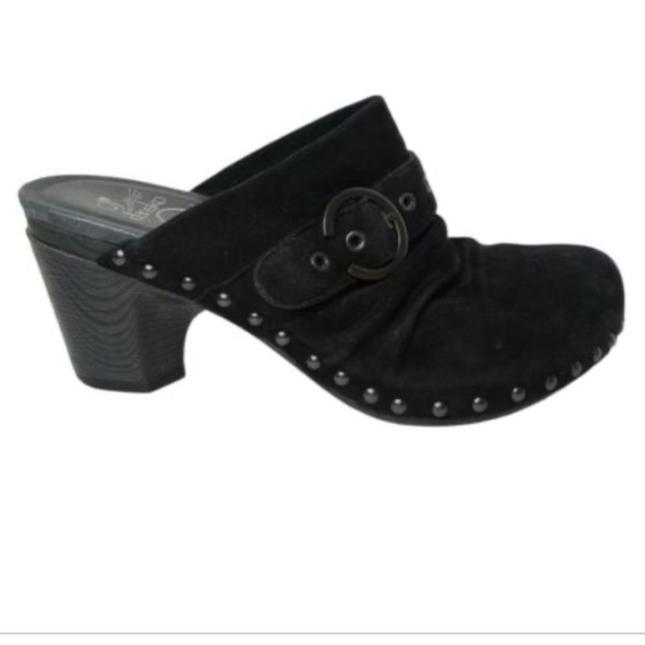 DANSKO NADINE CLOGS BLACK SUEDE SIZE 39 - Picture 1 of 12